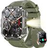 Blackview Smartwatch Uomo, Orologio Intelligente Fitness con Chiamate Bluetooth, 2.01 Militari Smart Watch Tracker 100+ Modalità Sportive/Cardiofrequenzimetro/SpO2/Torcia/Bussola per Android iOS