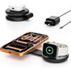 Gatatol Caricatore wireless magnetico 2 in 1 Qi2 25 W, pieghevole compatibile con Mag-Safe per iPhone 17e/17/16/15/14/13/12/Air, Apple Watch Ultra/Series 1-11, Pods 4/3/2/Pro (con presa di ricarica da 30 W)