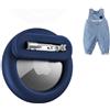 Dingfeiyu Airtag Holder Hidden, Custodia per localizzatore GPS nascosta, Custodia Airtag Nascosta con Spilla per bambini, anziani, animali domestici, zaini, bagagli (blu scuro)