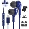 AILZPXX Cuffie USB C per Samsung Galaxy S26 Ultra S25 S24 S22 A55 A17 A16 5G Auricolari Tipe C con Microfono In Ear Cuffie con Filo USB C per iPhone 17 Pro Max 16 15 Pro Max iPad Air Pro 11/13 xiaomi Zaffiroa