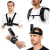 Futuhada Kit Accessori Action Cam 4 in 1 | Pettorina, Fascia Testa, Cinturino Polso, Clip Zaino Compatibile con Insta360 X5/X4/X3 e GoPro Hero 13/12/11/10/9/8