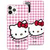 LA CASA DE LAS CARCASAS Custodia ufficiale Hello Kitty per Samsung Galaxy Z Flip 8, motivo Vichy Tough