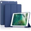 ProCase Smart Case per Ipad Air 3a Generazione 2019/Ipad Pro 2017 da 10,5 Pollici, Custodia Sottile con Supporto per Matita Posteriore Traslucida Satinata per Air 3 -Marina