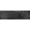 CHERRY KW 9100 SLIM, Tastiera di design Senza Fili, per la Francia AZERTY, A scelta Connessione Bluetooth o Wireless 2,4 GHz, Tasti Piatti, Ricaricabile, Nero-Grigio, Windows
