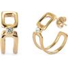 Uno de 50 UNOde50 Orecchini Doppio Cerchio Donna, Placcati Oro 18k con Topazio, Spagna
