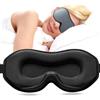 SINZONeu® Mascherina per Dormire 3D - Copriocchi Anti-Luce con Schiuma Memory, Ideale per Dormire di Lato e Viaggi