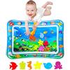 SUNSHINEMALL Tappeto Tummy Time Neonato 66 x 50CM Gonfiabile Tappetino d'acqua per Bambini 3 6 9 Mesi Neonati Gioco Regalo Battesimo Bimbo Tappetini Gioco e Palestrine