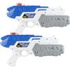 Idena Blaster ad acqua Super-Splash, 32 cm, confezione da 2 | Pistola ad acqua per bambini, con funzione pompa, bianca, per vacanze, spiaggia o piscina, 90621