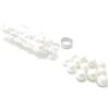 mesbilles MieiBiglie - 25 Bigliess vetro Bianco Lucido - 16 mm marmi di vetro de Miei Biglie