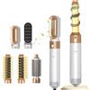 MidingChai Spazzola Asciugacapelli 5 in 1 Multifunzione, Styler Ionico Anticrespo con Aria Calda, Accessori Rimovibili per Asciugare, Arricciare e Raddrizzare Capelli (Bianco)
