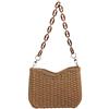 CORIOS Borsa a Mano in Paglia da Donna Bohemien Borsa a Spalla Borse Tote Tessitura Borsa Spiaggia Intrecciata Borsa a Tracolla Retrò Borsa Tote per Viaggi Data e Vacanz Cachi