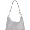 CORIOS Borsetta da Sera Donna Strass Pochette Borsa Scintillante Borsa a Tracolla Elegante Borsa a Mano Borsa a Spalla Glitterata Clutch per Cocktail Festa Ballo Cerimonia Argento