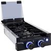 RecPro RV - Fornello a 2 fuochi, 6.500 e 8.000 BTU