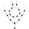 EVER FAITH Set di gioielli da sposa per damigella d'onore Teardrop Cubic Zirconia foglia di vite sposa prom collana orecchini pendenti set bracciale donna