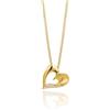 MIORE Collana Argento 925/ placcata oro 18kt Collana Donna con Ciondolo con Cuore 45 cm, gioiello anallergico confezionato in un elegante astuccio portagioie