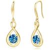FANCIME Orecchini da donna in argento Sterling 925, placcati in oro giallo, delicati, con simbolo dell'infinito, pietra portafortuna, gioielli raffinati, regalo di compleanno per donne, mamma e donna
