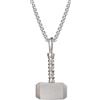 Marvel Collana Acciaio Inossidabile con Martello di Thor, lunghezza 56 cm, per Bambini e Adulti