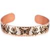 FRONT LINE JEWELRY COPPER REFLECTIONS Braccialetti a coda di rondine tono argento per ragazze Braccialetti con polsini in rame con estremità aperta Braccialetti con farfalle naturali