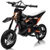 Mondial Toys Moto Elettrica per Bambini 24V Motore 250W Motocicletta Elettrica Ruote Gonfiabili Freno a Disco Sedile in Pelle Velocità fino a 22 km/h Mini Moto Cross Elettrica Portata 63 Kg (Nero)