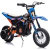 Mondial Toys Moto Elettrica per Bambini 24V Motore 250W Motocicletta Elettrica Ruote Gonfiabili Freno a Disco Sedile in Pelle Velocità fino a 22 km/h Mini Moto Cross Elettrica Portata 63 Kg (Blu)