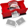 HNCY Mescolatori di carte, Mescolatore Carte da Gioco Manuale per 1-2 Mazzi, Distributore Carte da Gioco Manuale, Mischia Carte Manuale, per Poker, Uno, Blackjack, Skip-Bo, Phase 10, Texas Hold'em - Rosso