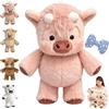 Auriiktch Peluche che Corre Maialino, Pupazzo che Corre, Running Peluche, Peluche Mucca che Corre, Generico Peluche-di Cinghiale, Pupazzo Di Cinghiale 45 Cm Vitello che Corre-Morbido (Rosa)