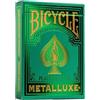 Bicycle Metalluxe - Carte da gioco verdi, finitura in lamina di metallo, dimensioni da poker
