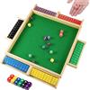 Fentar Gioco Chiudi la Scatola a 6 Giocatori, Chiudere il Gioco in Scatola di Puzzle, Shut the Box Wooden Dice Game per Famiglie, Shut the Box Game di Matematica da Tavolo, Gioco da Tavolo in Legno