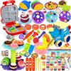 NLMWTI ZLPBAO 85 Pezzi Formine per Plastilin, Argilla da modellare include 24 vasetti plastilina, Plastilina Accessori, Macchina per Tagliatelle, Giochi Bambini Regalo per Ragazzi e Ragazze dai 3 ai 12 Anni