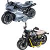SHDIEHJFMLDH 2 pezzi Moto Giocattolo,Tirare Indietro la Motocicletta,Motocicletta in Lega,Simulazione Moto Giocattolo Per Giochi Educativi Per Bambini,Regalo Per Feste Di Compleanno（rosa e grigio）