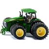 siku 3292, John Deere 8R 410 con Pneumatici Gemellati, Trattore Giocattolo, 1:32, Verde, Zavorra Frontale Rimovibile, Sterzo Ackermann, Cabina Rimovibile, Gancio di Traino Anteriore e Posteriore