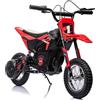 Mondial Toys Moto Elettrica per Bambini 24V Motore 250W Motocicletta Elettrica Ruote Gonfiabili Freno a Disco Sedile in Pelle Velocità fino a 22 km/h Mini Moto Cross Elettrica Portata 63 Kg (Rosso)