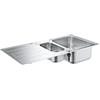 GROHE K500 | 1 vasca e mezo | Lavello da cucina - sopratop reversibile | foro incasso: 941 x 476 mm |include: piletta automatica, sifone, set di installazione | Acciaio inox |31572SD1