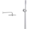 Grohe Soffione Con Braccio A Parete, Ecojoy Euphoria, Cromo, 380 Mm 26459000 & Set Doccia Completo, Abs Cromo 26404000