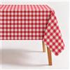 Talking Tables Tovaglia XL a quadretti rossi - 160 x 250 cm | Tovaglia XL in policotone intrecciato a quadretti rossi, lavabile in lavatrice, per tavoli grandi.