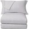hermet Set Sacco Copripiumino Singolo, Parure Copripiumino Effetto Melange, Sacco + Federa, 1 Piazza, 100% Cotone
