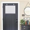 NICETOWN Tende per finestre in finto lino, piccole tende per bagno, a risparmio energetico, tende per porte francesi per casa, ufficio, soggiorno, cucina, porta francese, 61 x 45 cm, bianco