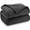 COSYLAND Plaid Divano in Morbida Flanella Polare, Letto, Tutte le Stagioni | 250 g/m², 100 % poliestere, lavabile in lavatrice, 150 x 200 cm, nero, morbido, leggero e pieghevole, viaggio, adulti