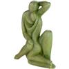GILDE Statuetta Silent Movement donna, verde, altezza 37,5 cm | Resina con superficie strutturata, su base, decorazione per il soggiorno e come idea regalo