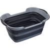 Master Class MasterClass Smart Space Cesto per il bucato pieghevole in plastica di grandi dimensioni, 60,5 x 40 x 28 cm (24 x 15,5 x 11) - Nero/Grigio
