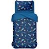 hermet Set Sacco Copripiumino Letto Singolo Spazio, Parure Copriumino 1 Piazza, Sacco + Federa, 100% Cotone
