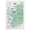 Ulster Weavers Strofinacci da cucina (74 x 48 cm), 100% cotone, strofinacci, strofinacci, mappa dell'Irlanda, souvenir dell'Irlanda