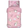hermet Set Sacco Copripiumino Letto Singolo Unicorno, Parure Copriumino 1 Piazza, Sacco + Federa, 100% Cotone