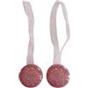 Generico SOLOVO 2 Calamite Ferma Tende Stile Glitter Rosa | Semplici di Forma Tonda con Brillantini, Disponibili in Vari Colori