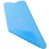 PIQIUQIU Tappetino antiscivolo per vasca da bagno, extra lungo 100 x 40 cm, resistente alla muffa, lavabile in lavatrice, con sistema a ventose (1, grigio) (blu)