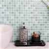 Alwayspon Piastrelle adesive da parete in vinile 3D a mosaico, 25,4 x 25,4 cm, impermeabili, autoadesive, paraspruzzi, per cucina, bagno, parete, colore: blu misto