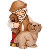 THUN - Pastore con cane - ceramica - Collezione Presepe Classico - 5,8 x 4,8 x 7,9 cm