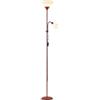 Brilliant Spari Deckenfluter mit Leselampe rot - LED Stehlampe - 1,8 m | Lampada da soffitto semplice con braccio di lettura, H 180 cm, E27/E14 max. 60W/25W