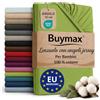 Buymax® Lenzuola con Angoli per Lettino Bambino 70x140 cm in 100% Cotone Jersey - Colore Mela Verde, per Materassi fino a 15 cm di Altezza