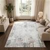 TAPISO Venezia Tappeto Soggiorno Pelo Corto Stampato Facile da Pulire Marrone Crema Sfumato Astratto Moderno Antiscivolo - Tappeto per Camera da Letto Sala da Pranzo Corridoio Oeko-Tex 140 x 200 cm